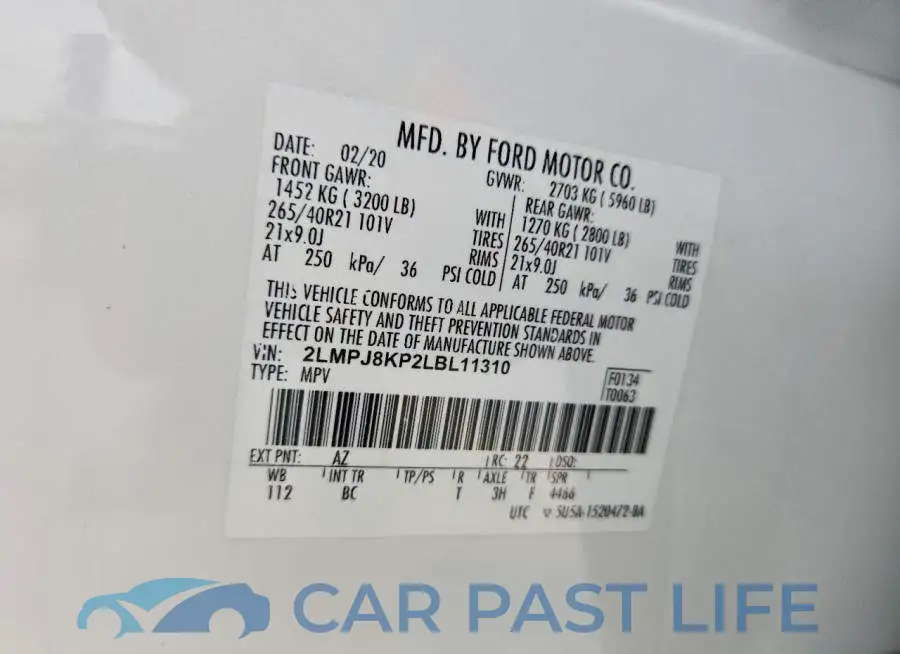 2LMPJ8KP2LBL11310# 13