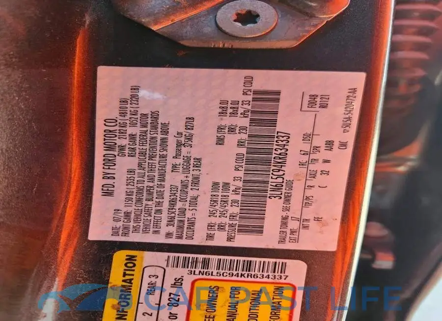 3LN6L5C94KR634337# 12