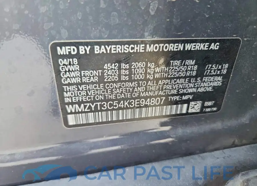 WMZYT3C54K3E94807# 13