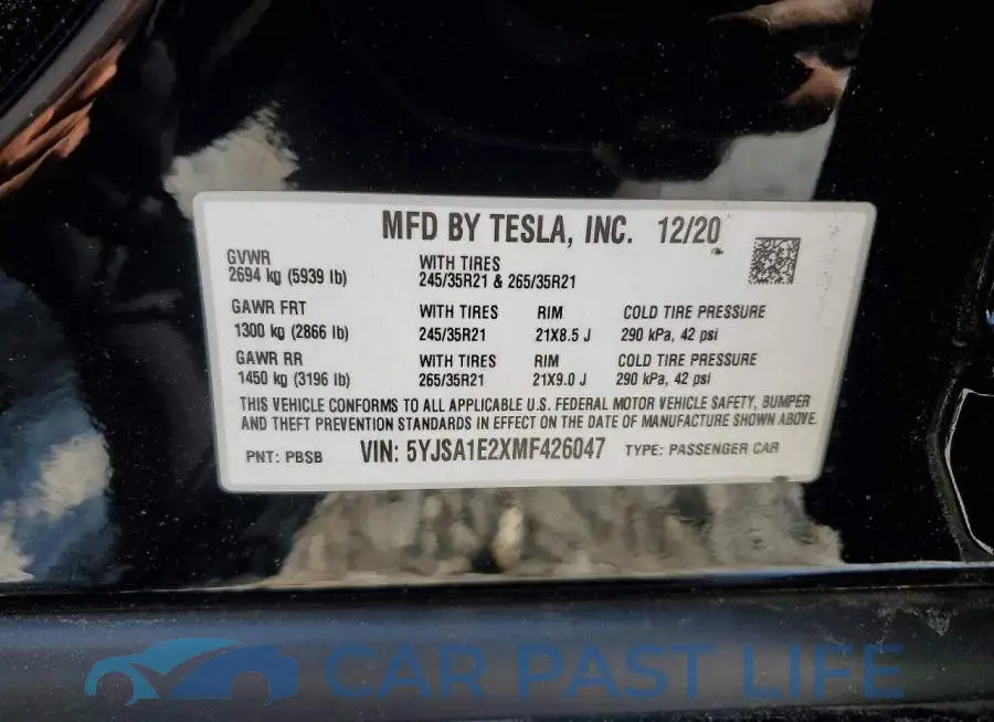 5YJSA1E2XMF426047# 12