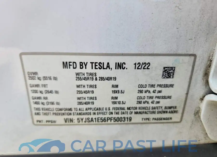 5YJSA1E56PF500319# 12