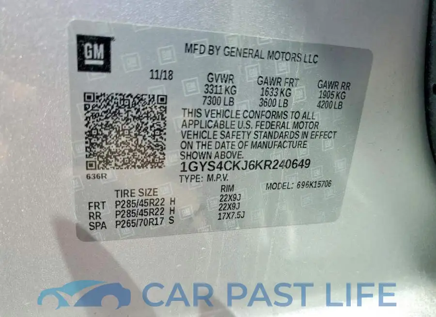 1GYS4CKJ6KR240649# 13