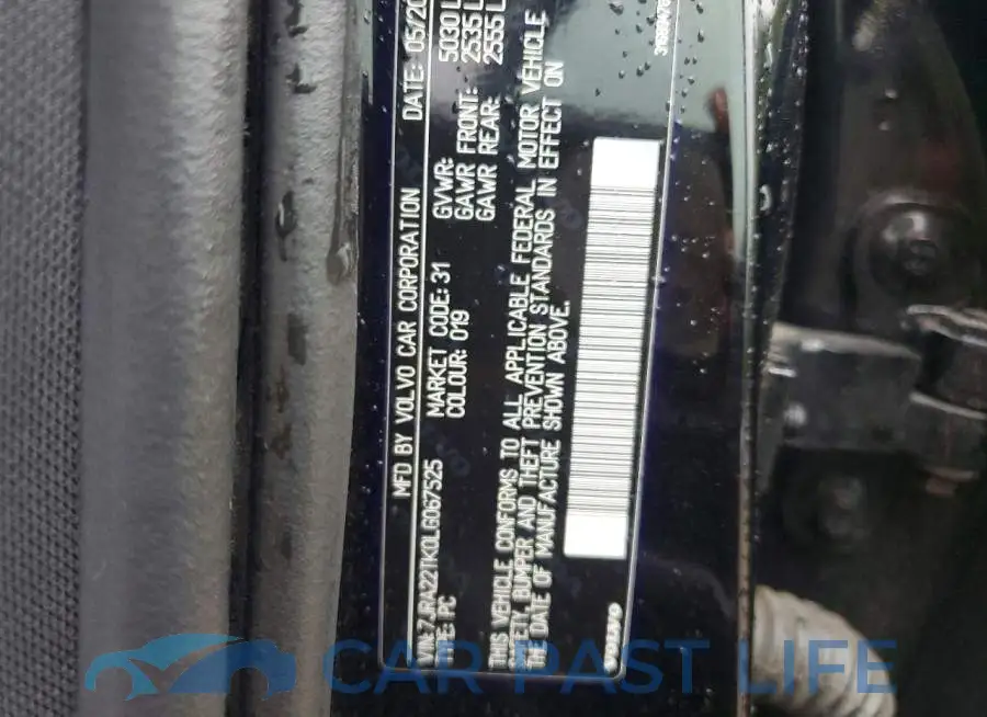 7JRA22TK0LG067525# 12