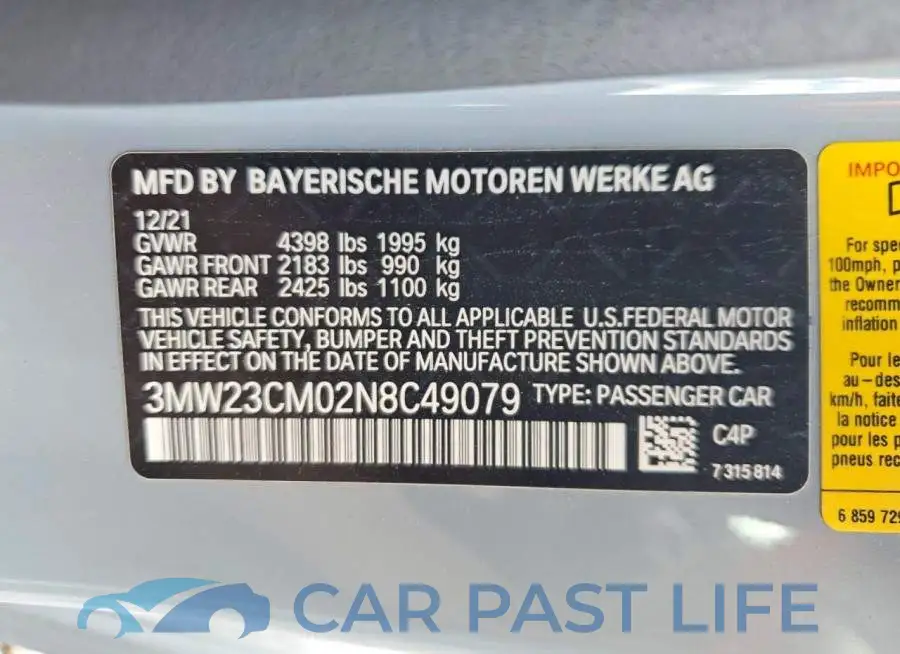 3MW23CM02N8C49079# 12