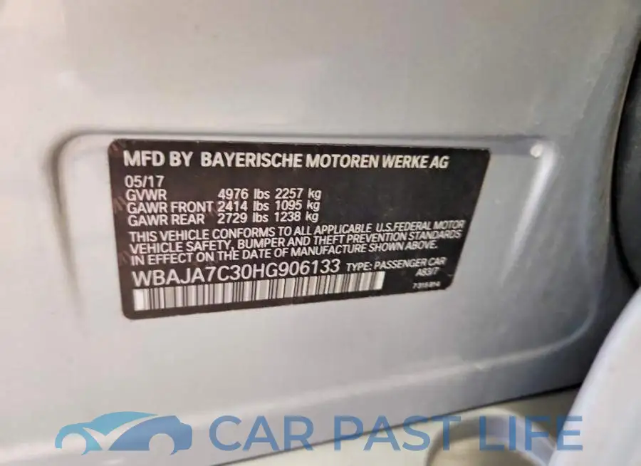 WBAJA7C30HG906133# 12