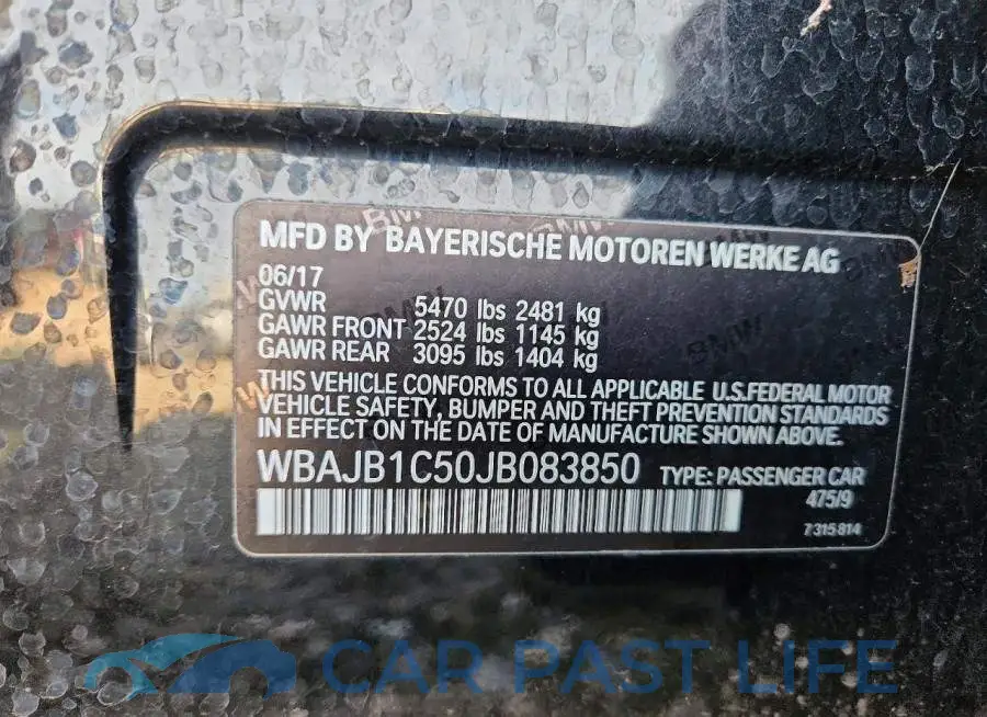 WBAJB1C50JB083850# 12