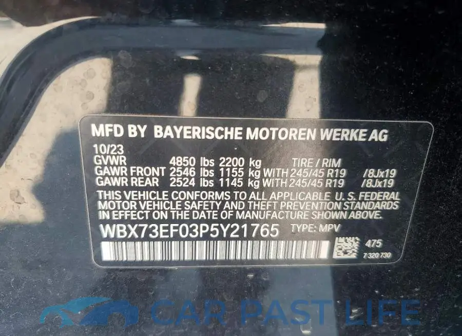 WBX73EF03P5Y21765# 14