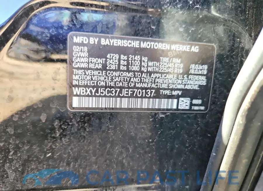 WBXYJ5C37JEF70137# 12