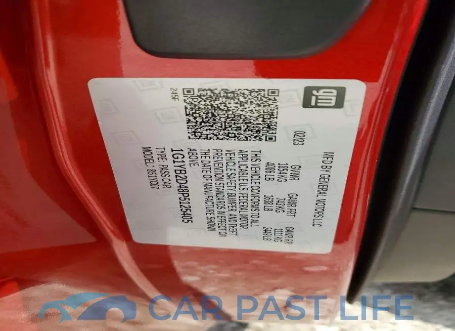 1G1YB2D48P5125405# 13