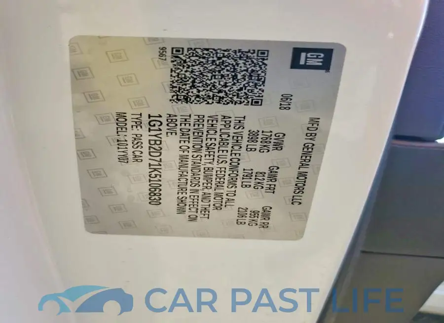 1G1YB2D71K5106830# 12