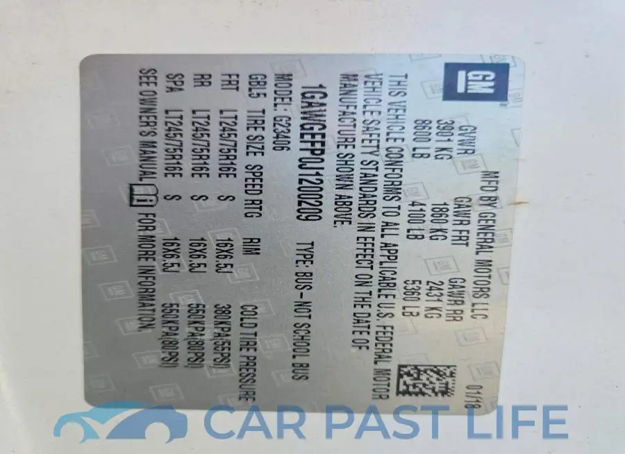 1GAWGEFP0J1200209# 13