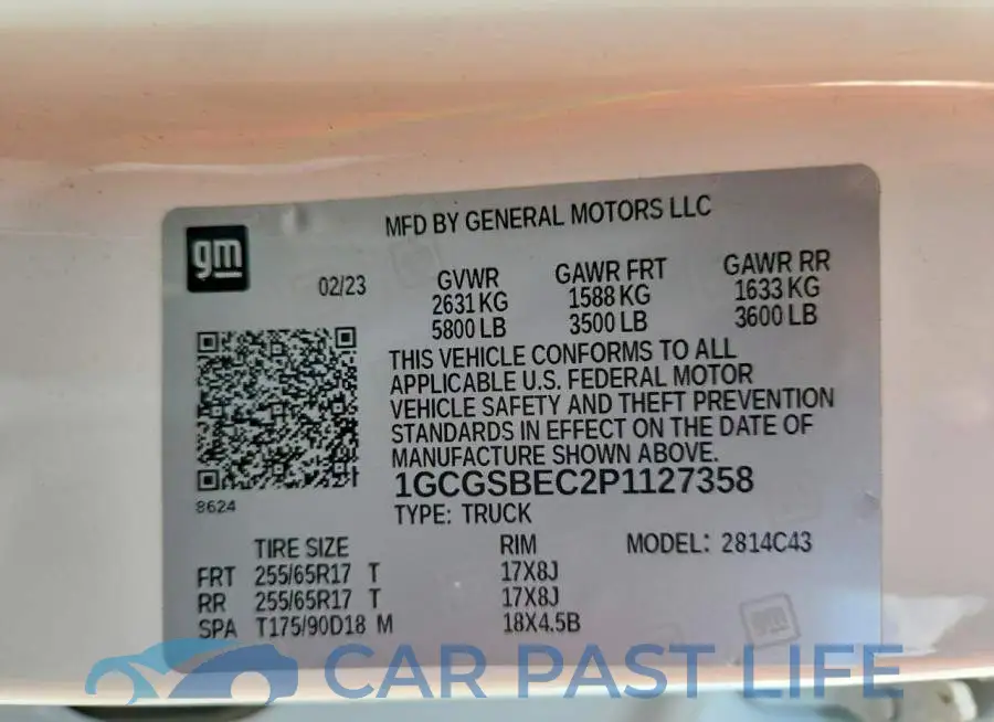 1GCGSBEC2P1127358# 13