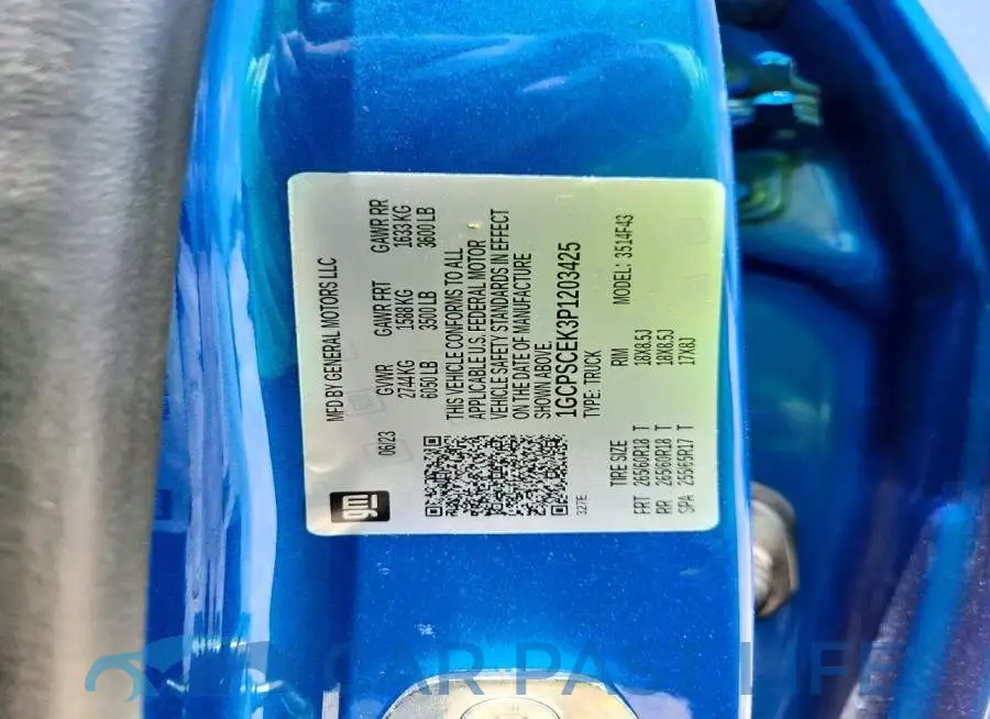 1GCPSCEK3P1203425# 12