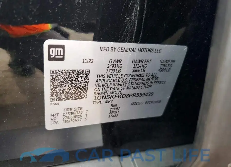 1GNSKFKD8PR559430# 13
