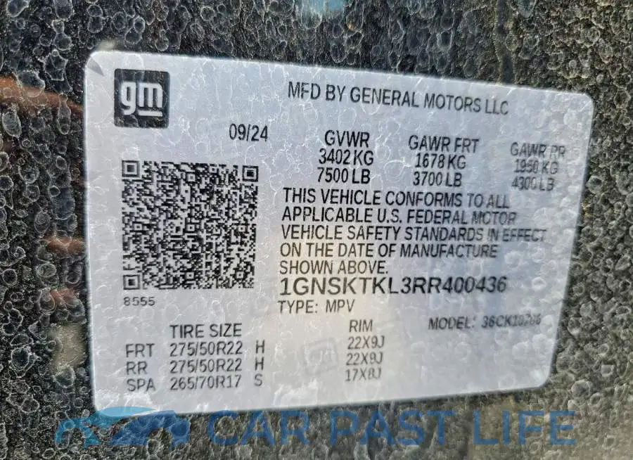 1GNSKTKL3RR400436# 14