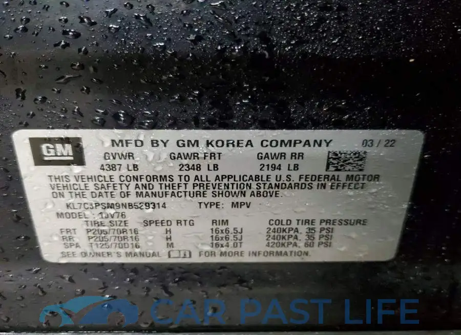 KL7CJPSM9NB529314# 13
