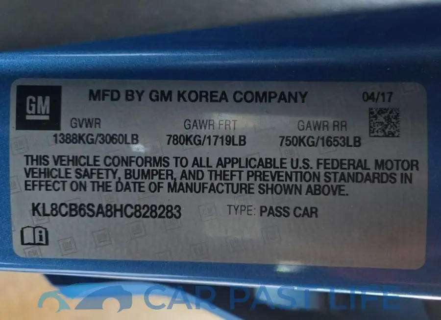 KL8CB6SA8HC828283# 12