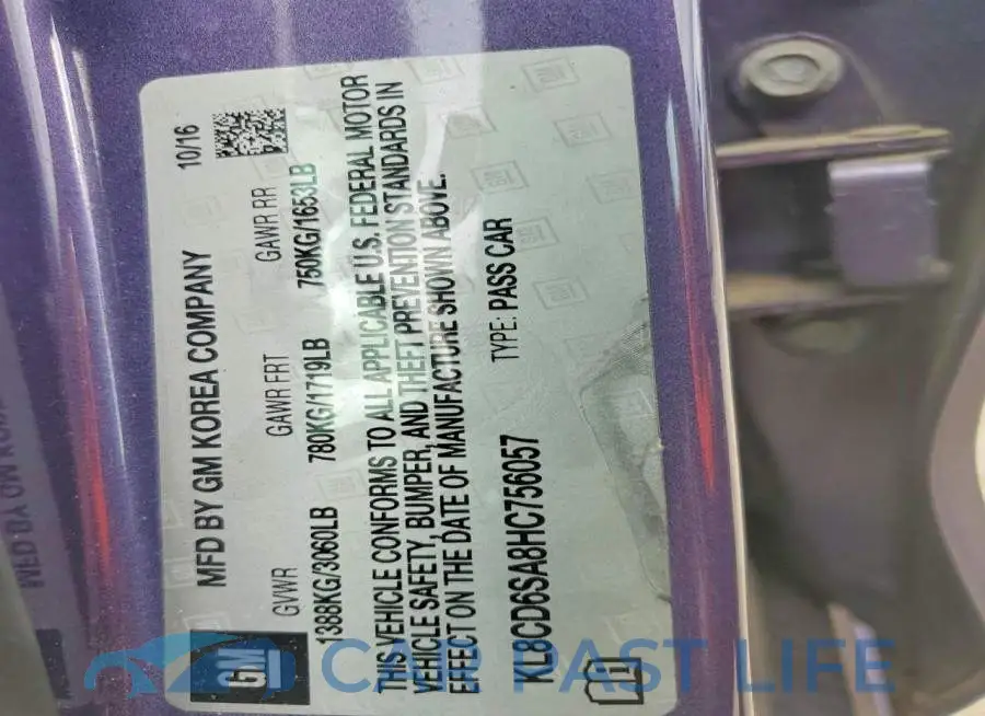 KL8CD6SA8HC756057# 12