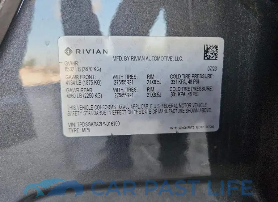 7PDSGABA2PN016190# 12