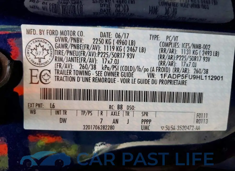 1FADP5FU9HL112901# 13