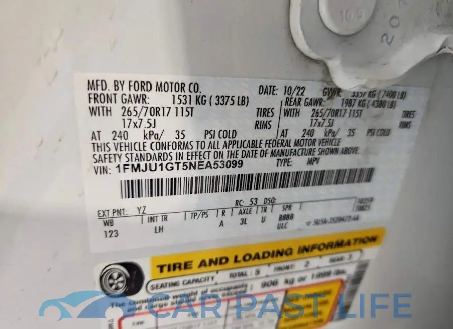 1FMJU1GT5NEA53099# 13