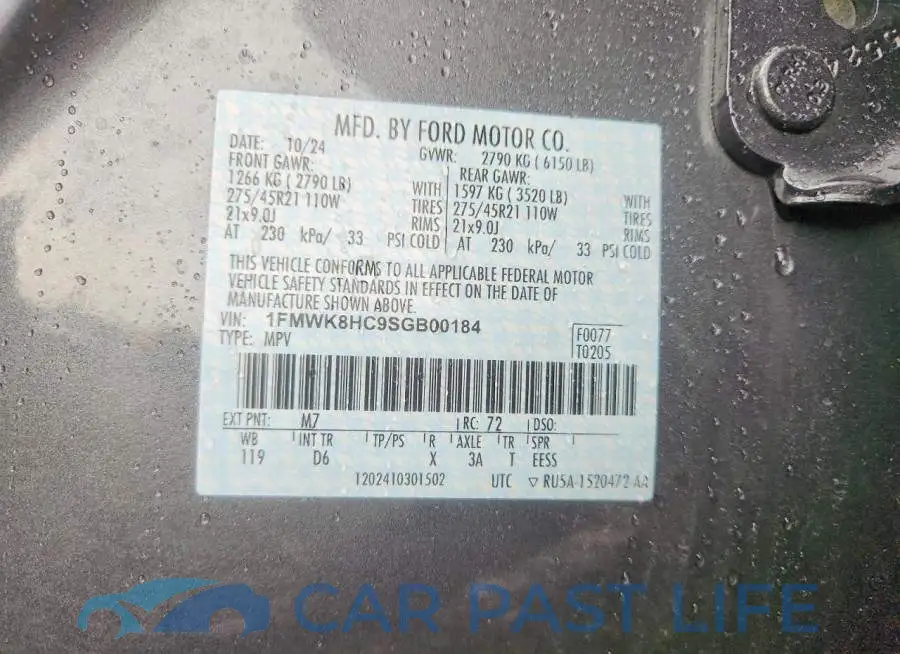 1FMWK8HC9SGB00184# 13