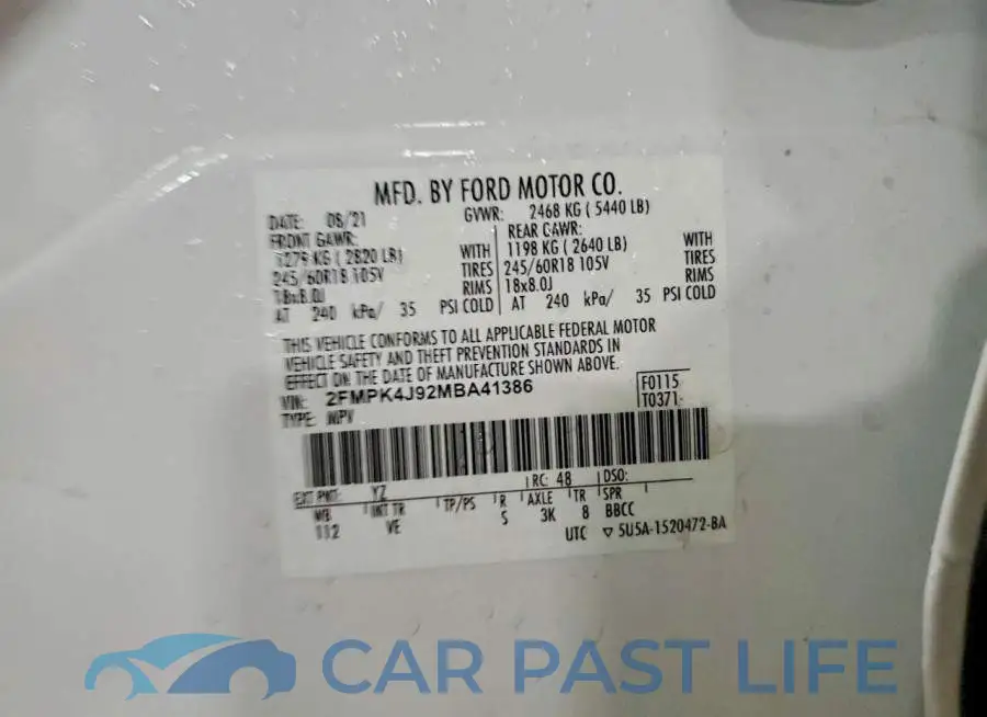 2FMPK4J92MBA41386# 12