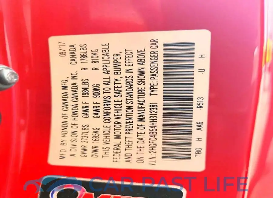 2HGFC4B54HH312381# 13