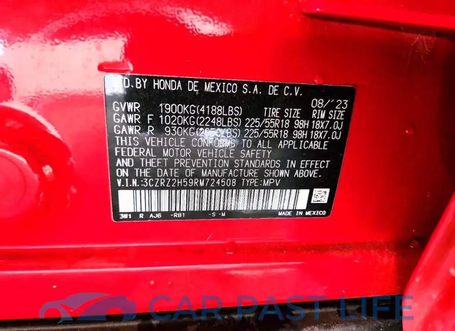 3CZRZ2H59RM724508# 13