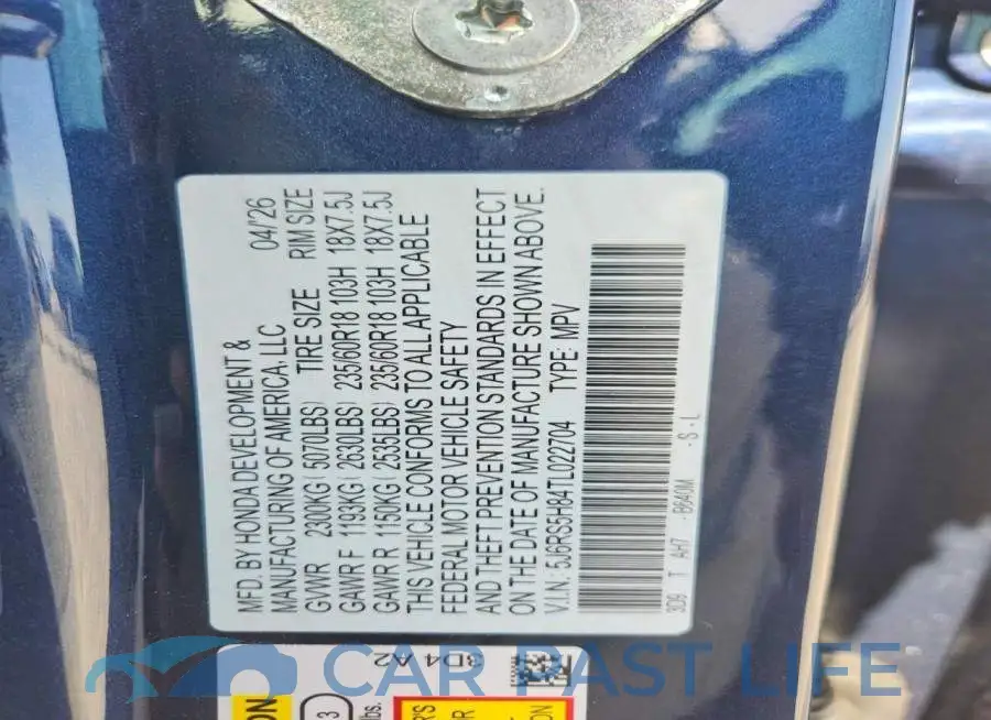 5J6RS5H84TL022704# 13