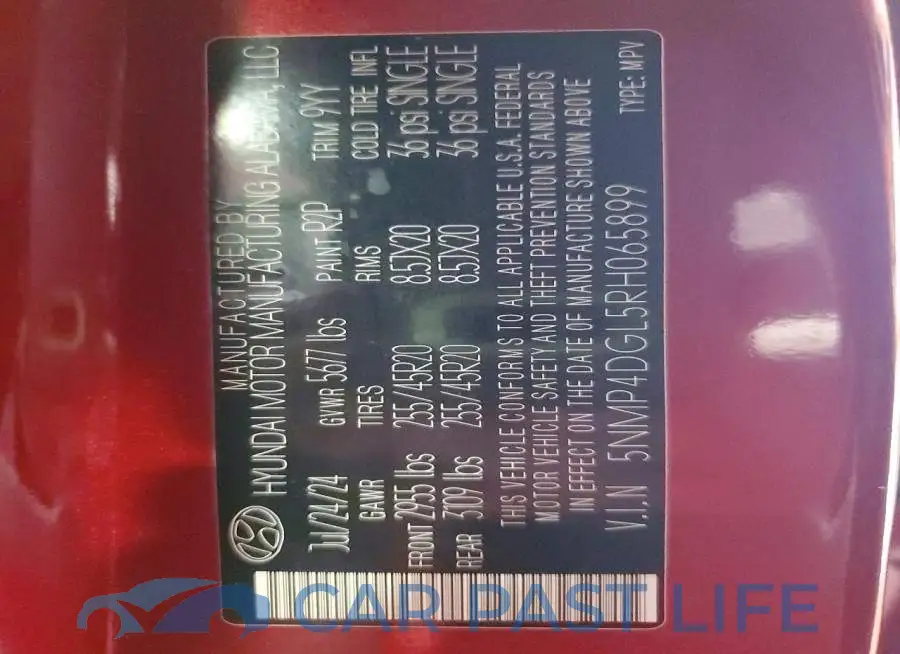 5NMP4DGL5RH065899# 13