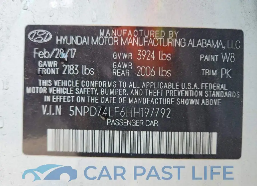 5NPD74LF6HH197792# 13