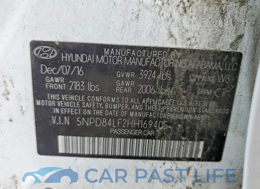 5NPD84LF2HH169405# 12
