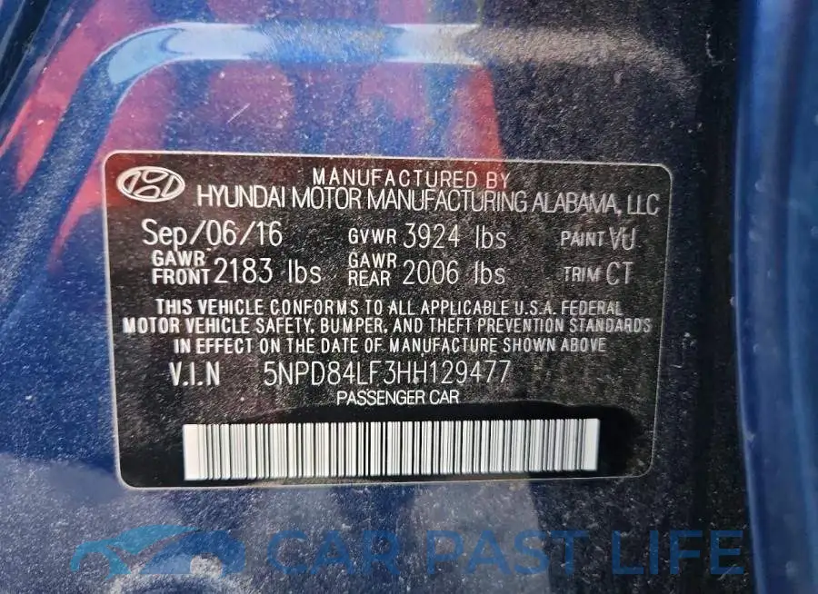 5NPD84LF3HH129477# 12