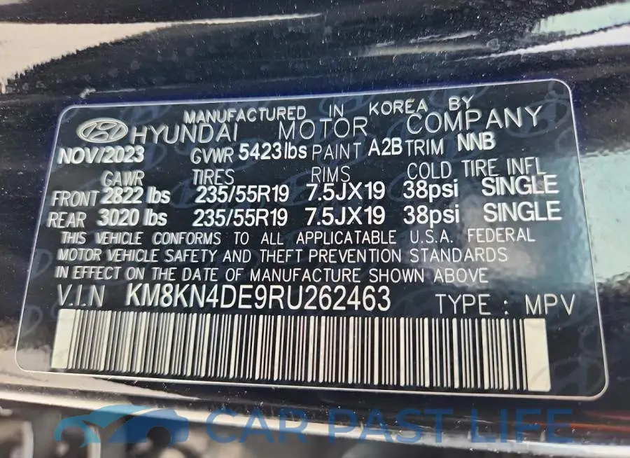 KM8KN4DE9RU262463# 13