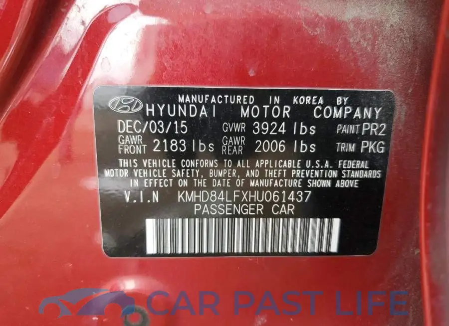 KMHD84LFXHU061437# 12