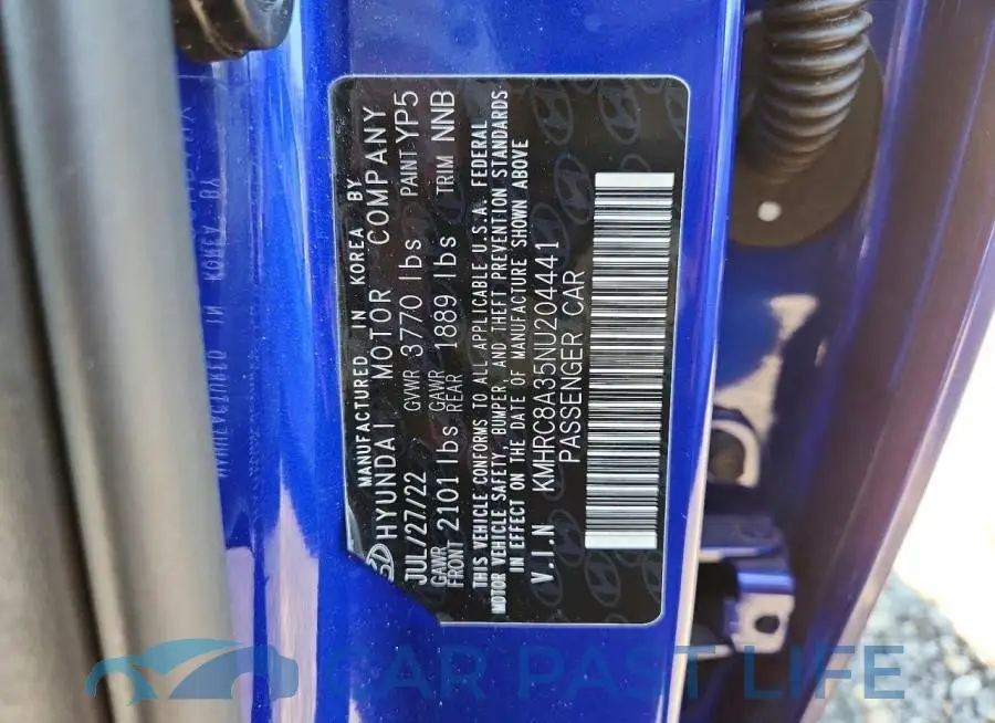 KMHRC8A35NU204441# 13