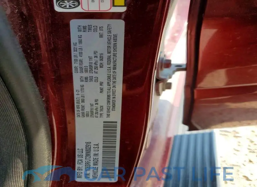 1C6SRFJT2MN802916# 12