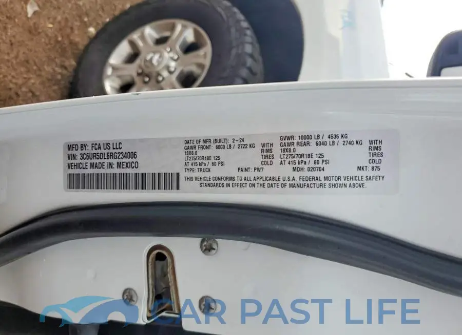 3C6UR5DL6RG234006# 12