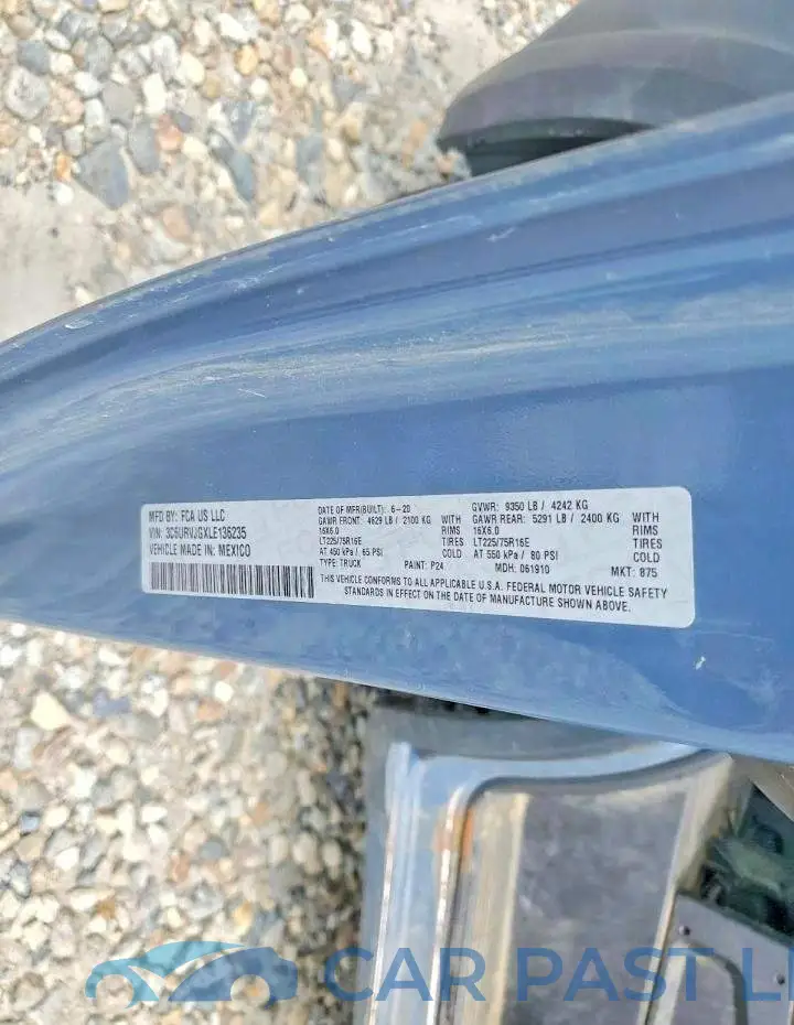 3C6URVJGXLE136235# 14