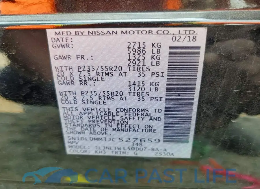 5N1DL0MM3JC527659# 14