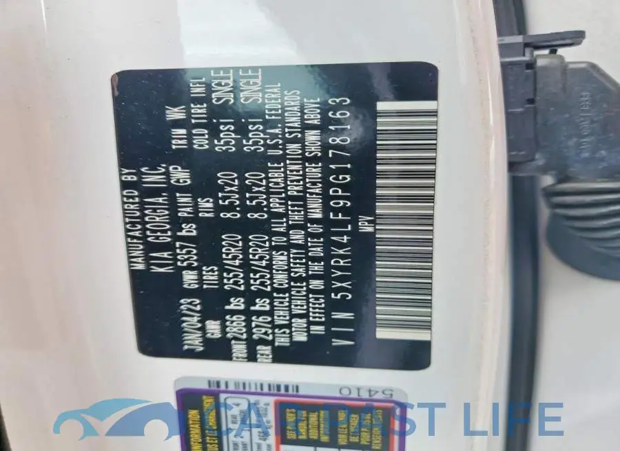 5XYRK4LF9PG178163# 13