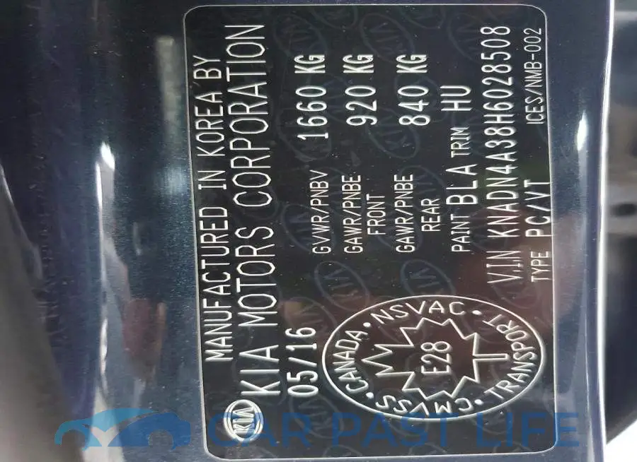 KNADN4A38H6028508# 13