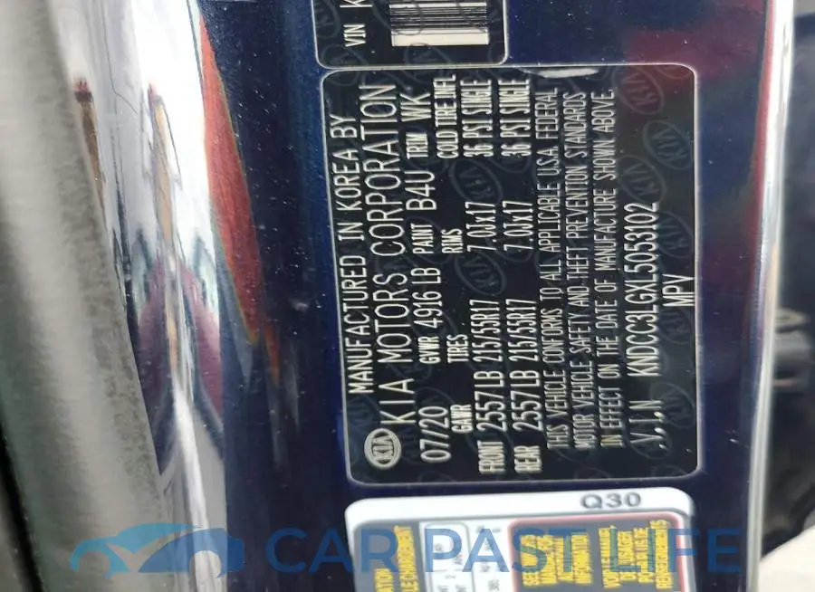 KNDCC3LGXL5053102# 12