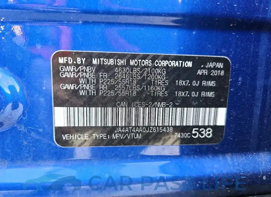 JA4AT4AA0JZ615438# 14