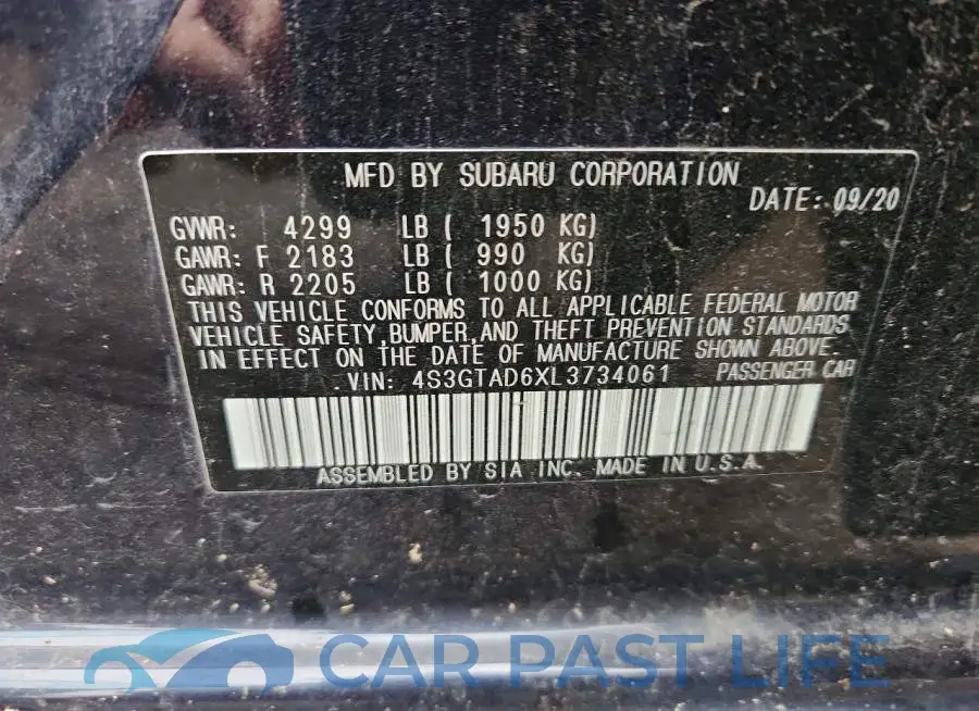 4S3GTAD6XL3734061# 12