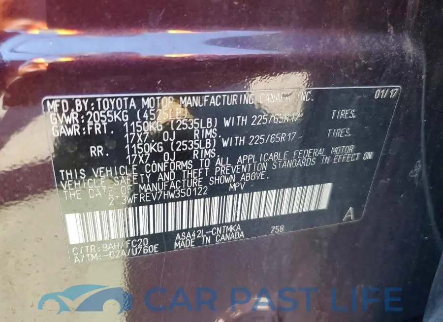 2T3WFREV7HW350122# 14