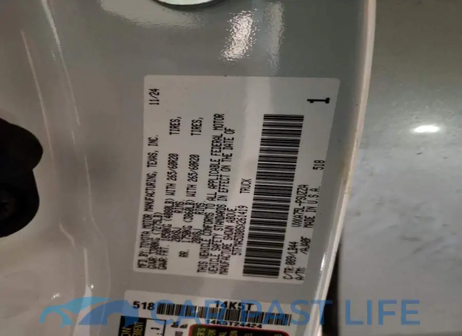 5TFMA5DB0SX261419# 12