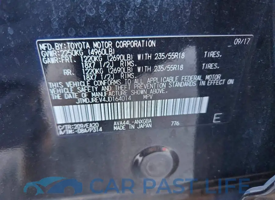JTMDJREV4JD164014# 12