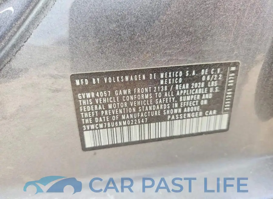 3VWCM7BU6NM022547# 12